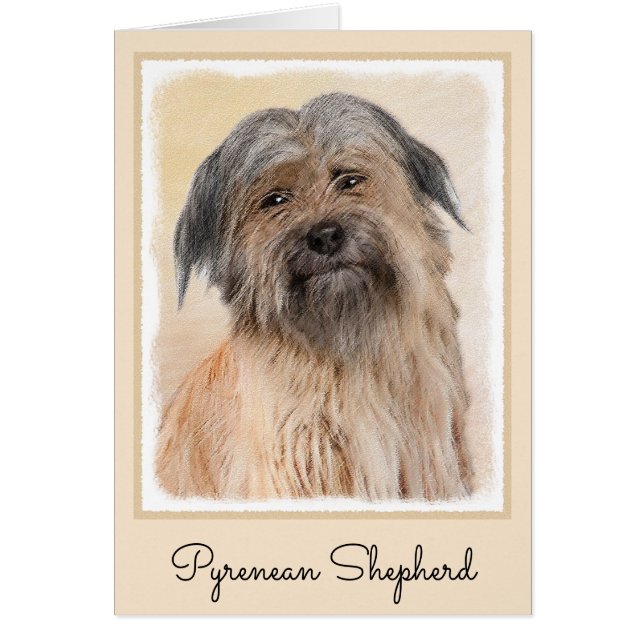 Pyrenean Shepherd Malerei - Niedliche Original Dog (Vorne)