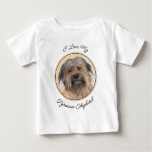 Pyrenean Shepherd Malerei - Niedliche Original Dog Baby T-shirt
