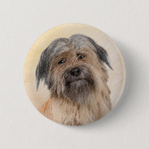 Pyrenean Shepherd Malerei - Niedliche Original Dog Button