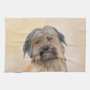 Pyrenean Shepherd Malerei - Niedliche Original Dog Geschirrtuch
