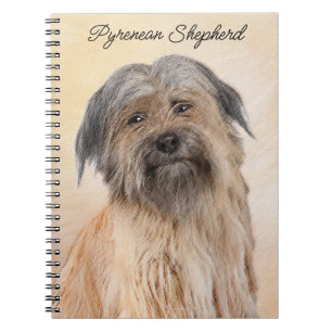 Pyrenean Shepherd Malerei - Niedliche Original Dog Notizblock