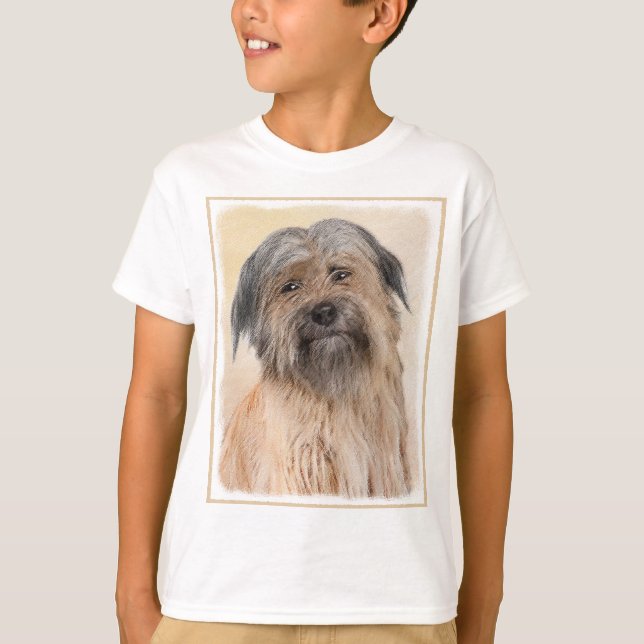 Pyrenean Shepherd Malerei - Niedliche Original Dog T-Shirt (Vorderseite)