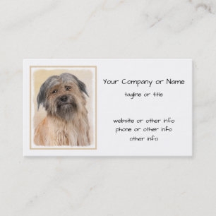 Pyrenean Shepherd Malerei - Niedliche Original Dog Visitenkarte