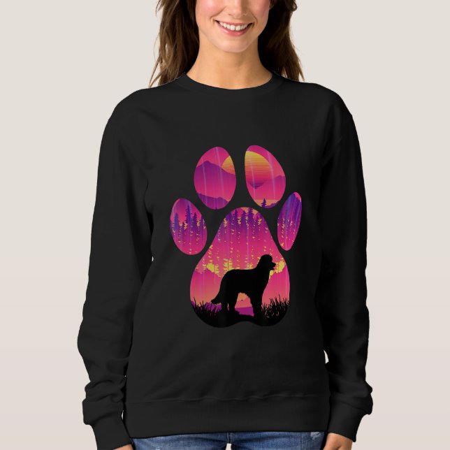 Pyrenean Shepherd Paw Mom Dad Dog  Women Men Sweatshirt (Vorderseite)