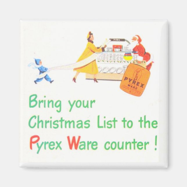 Pyrex Weihnachten Magnet (Vorne)