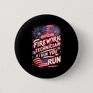 Pyro-Techniker Feuerwerkstechniker 4. Juli Fu Button