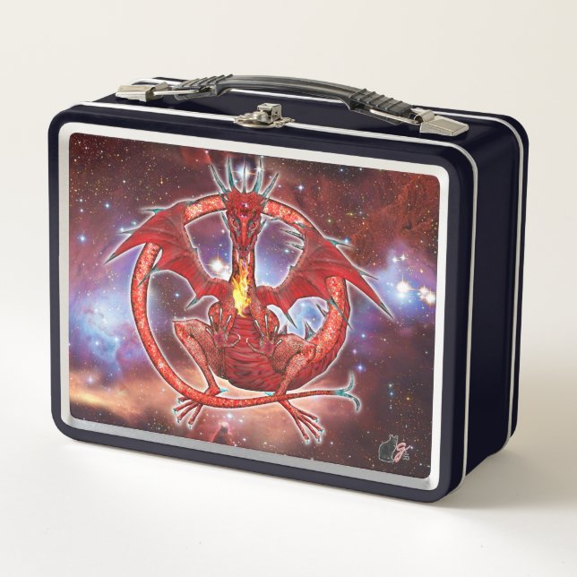 Pyrope Cosmic Dragon Metall Brotdose (Vorderseite)
