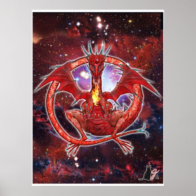 Pyrope Cosmic Dragon Poster (Vorne)