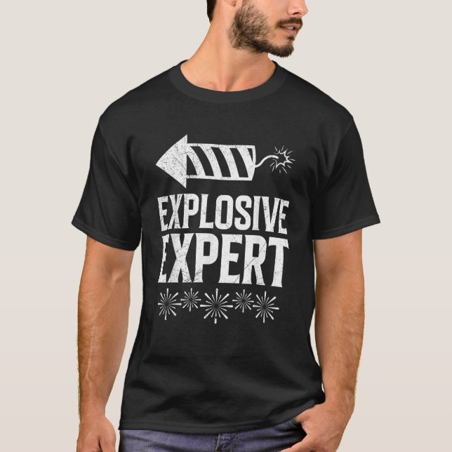 Pyrotechnics EXPLOSIVE EXPERTEN Neujahr T-Shirt (Vorderseite)