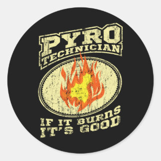 Pyrotechniker Crew Pyrotechnik Feuerwerk Pyro Runder Aufkleber