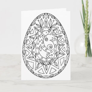 Pysanky Karte zum Ausmalen 5