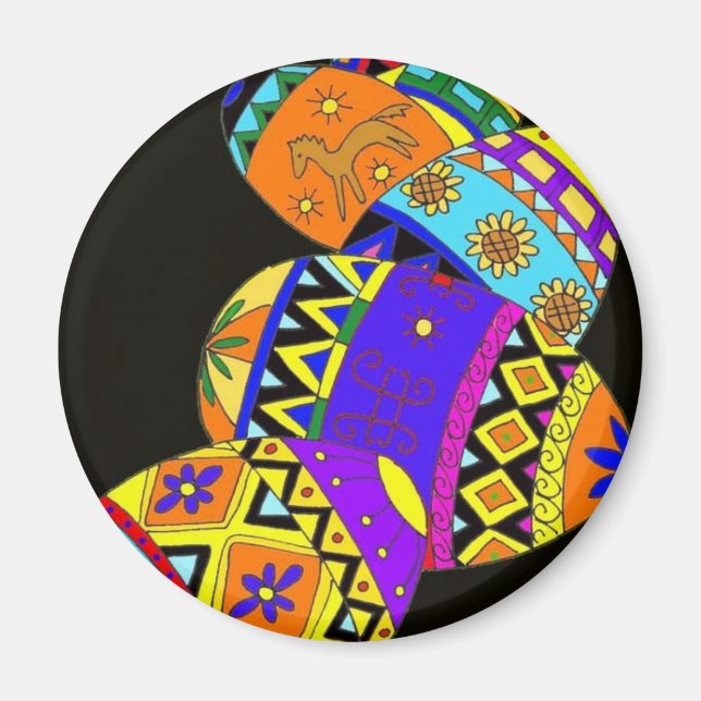 Pysanky, Ukrainische Volkskunst Magnet (Vorne)