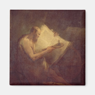 Pythagoras (6. Jahrhundert BC) (Öl auf Leinwand) Magnet