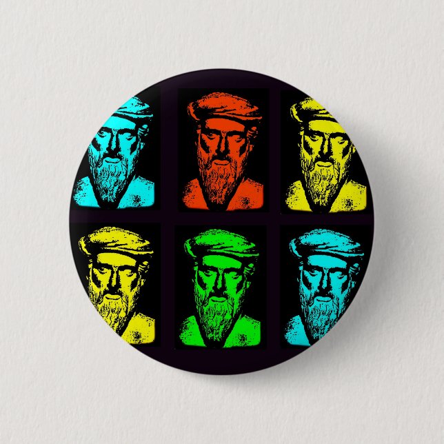 Pythagoras-Collage Button (Vorderseite)