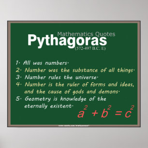 Pythagoras Mathematics quotes Poster