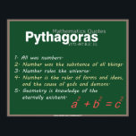 Pythagoras Mathematics zitiert Poster<br><div class="desc">Pythagoras berühmte Mathematik zitiert Poster</div>