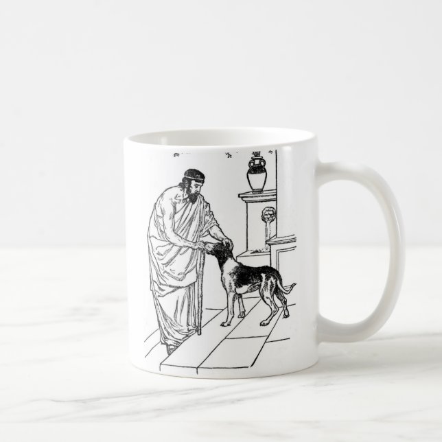 Pythagoras mit Hund Kaffeetasse (Rechts)