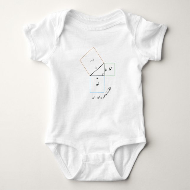 Pythagoras-Theorem Baby Strampler (Vorderseite)