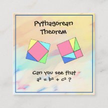 Pythagore Theorem Math Tutor Carte de visite