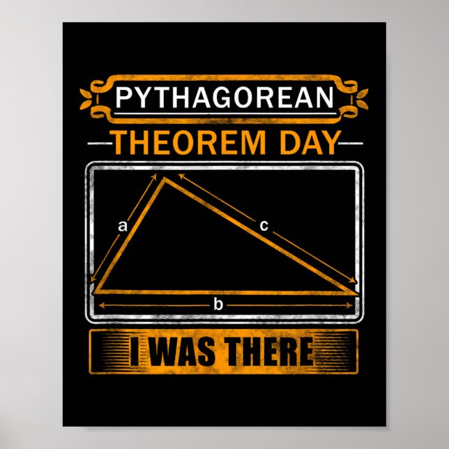 Pythagorean Theorem Day I Was There - Math Teacher Poster (Vorne)