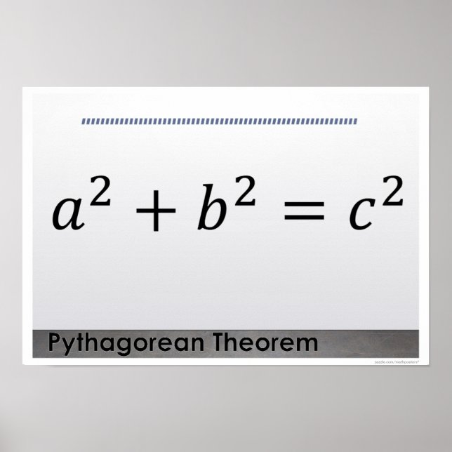 Pythagorean Theorem Math Poster (Vorne)