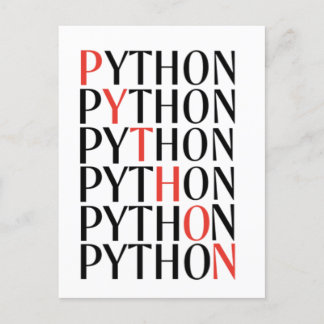 Python Ankündigungspostkarte