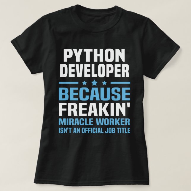 Python Developer T-Shirt (Design vorne)