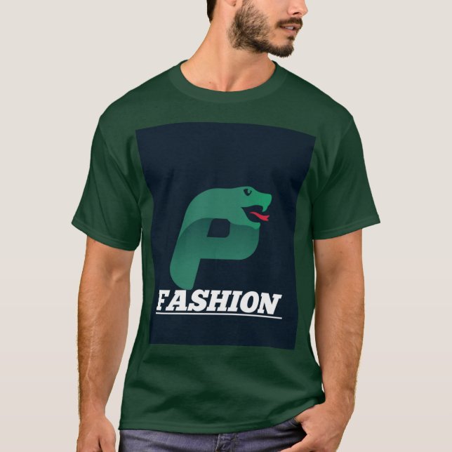 Python Fashion: Mehedi T Shirt mit Schlange-Muster (Vorderseite)