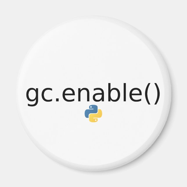 Python Garbage Collector Magnet (Vorne)