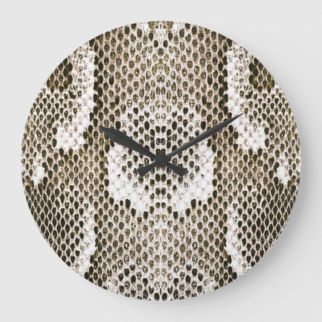 Python-Haut: Tiermuster-Design Große Wanduhr (Vorderseite)