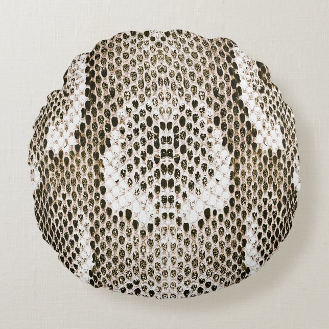 Python-Haut: Tiermuster-Design Rundes Kissen (Vorderseite)