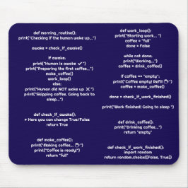 Python Morgenroutine() Mauspad – Geschenk für Code