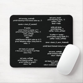 Python morning_routine() Mouse Pad – Coders Gift Mousepad