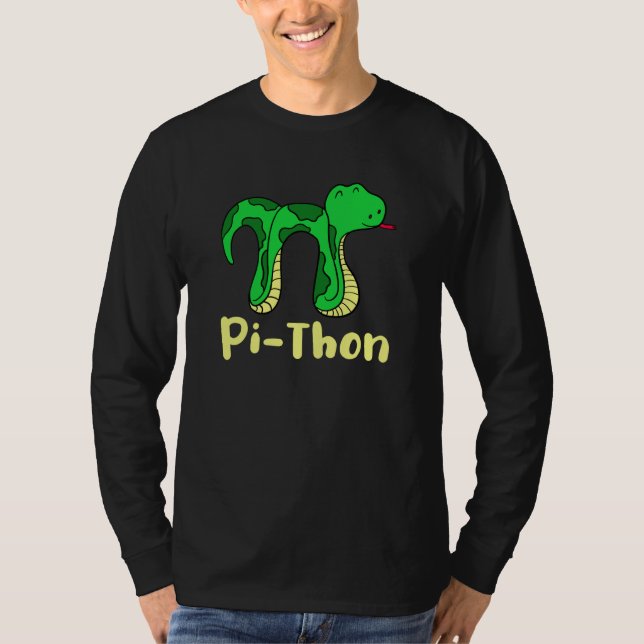 Python Pithon Pi Symbol Fun Math Teacher Pi Day sn T-Shirt (Vorderseite)