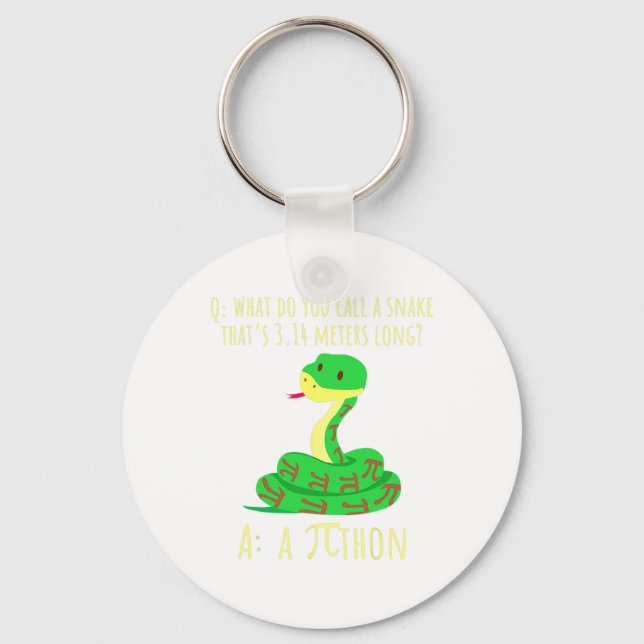 Python Pithon Pi Symbol Lustiger Mathe-Lehrer Pi T Schlüsselanhänger (Vorderseite)