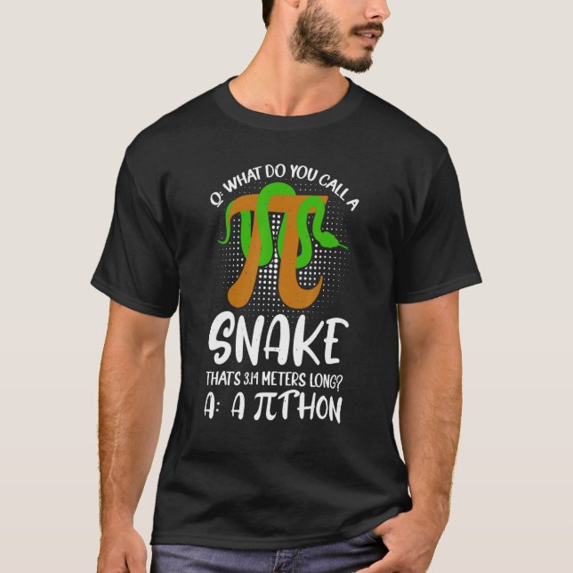 Python Pithon Pi Symbol Mathematiker Lehrer T-Shirt (Vorderseite)