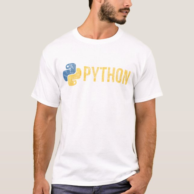 Python Programmer Retro Style T-Shirt (Vorderseite)