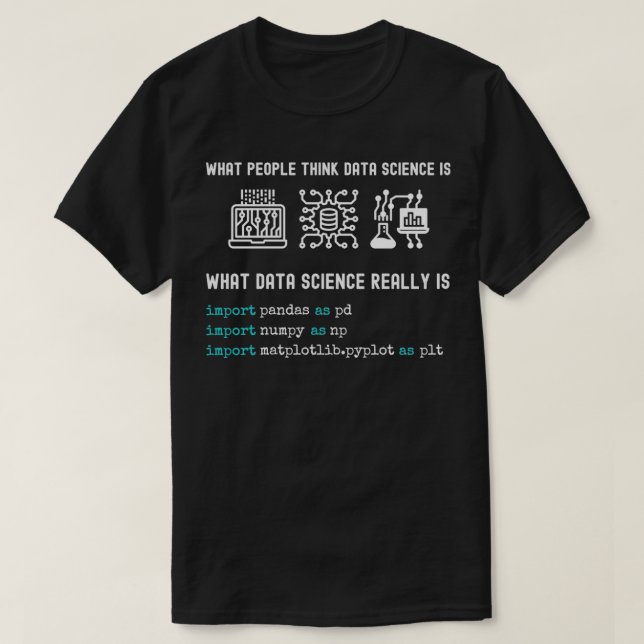 Python-Programmierung Numpy pandas matpl T-Shirt (Design vorne)