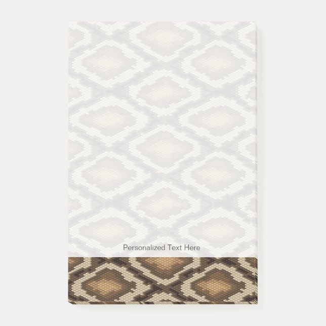 Python Schlange Hautmuster 2 Post-it Klebezettel (Vorderseite)