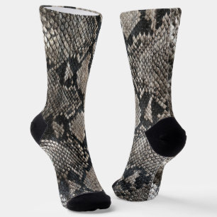 Python-Schlangenhaut - Reich Elegant Graue Mode Socken