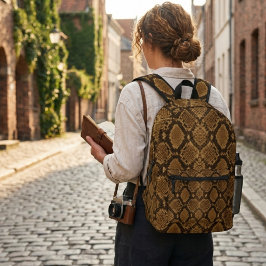 Python-Schlangenleder-Druck Bedruckter Rucksack