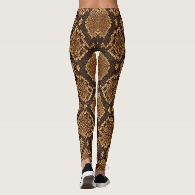 Python-Schlangenleder-Druck Leggings (Rückseite)