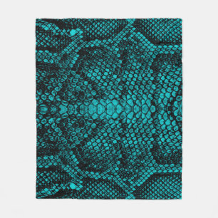 Python Skin: Schlangenmuster-Design Fleecedecke