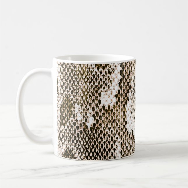 python skin, snake pattern, animal skin pattern de kaffeetasse (Links)