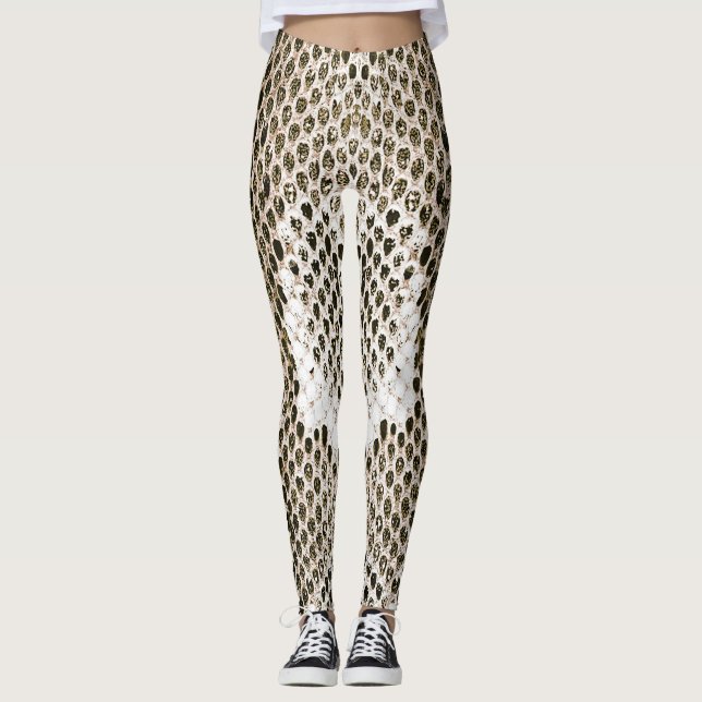 Python Skin: Tiermuster-Design Leggings (Vorderseite)
