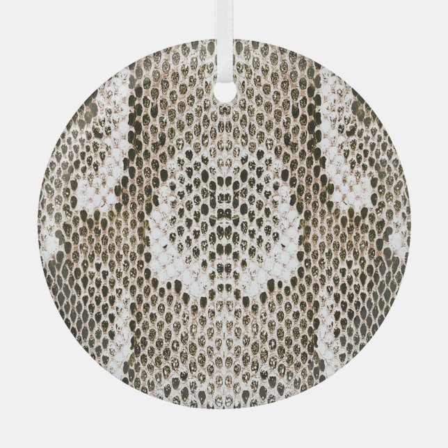 Python Skin: Tiermuster-Design Ornament Aus Glas (Vorderseite)