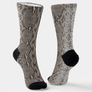 Python Snake Skin Animal Print Socken