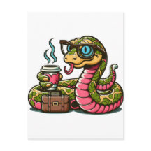 Python trinkt Kaffee