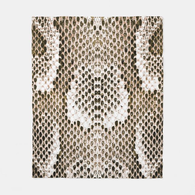 Pythonhaut, Schlangenmuster, tierisches Hautmuster Fleecedecke (Vorderseite)