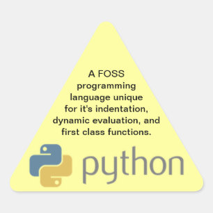 Pythonschlange-Aufkleber Dreieckiger Aufkleber